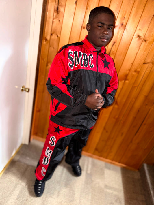 SMDC Go Getta Tracksuit - Red / Black - Oversized Fit